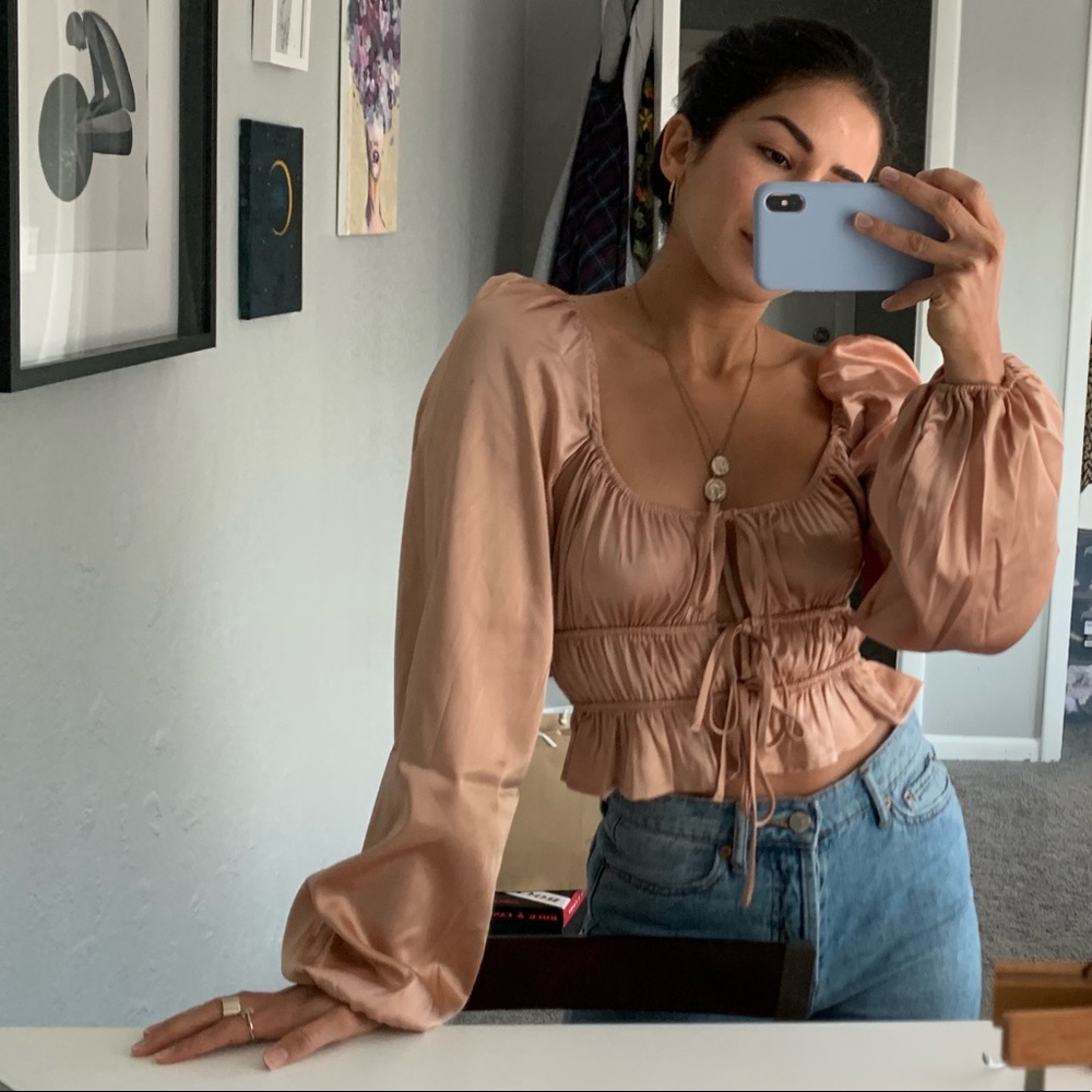 Satin-like blouse